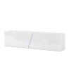 Meuble TV suspendu 160cm design minimaliste moderne lumière LED Regat Modèle