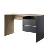 Bureau moderne noir en bois de chêne avec tiroir Aisa Vente