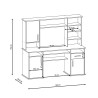 Bureau en bois avec mur équipé et rangement Theodor Offre