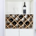 Wijnkast dressoir in Scandinavische stijl met 2 deuren 69x36x165 cm Ulbster Aanbod