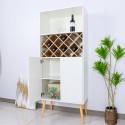 Wijnkast dressoir in Scandinavische stijl met 2 deuren 69x36x165 cm Ulbster Korting