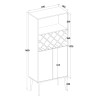 Wijnkast dressoir in Scandinavische stijl met 2 deuren 69x36x165 cm Ulbster Kortingen
