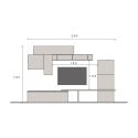 Moderne wandmeubel tv wit grijs zwart Infinity 06 Verkoop