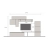 Mur TV moderne pour salon blanc gris noir Infinity 06 Vente