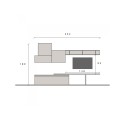 Ensemble mural moderne gris et noir étagères suspendues Infinity 15 Vente