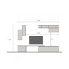 Ensemble mural TV salon moderne meubles suspendus Infinity 33 Offre