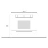Mur TV suspendue moderne blanc avec étagère Infinity 48 Vente