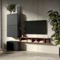 Ensemble mural design moderne meuble TV suspendu en bois Infinity 51 Promotion