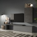 Moderne zwevende grijze tv-wandmeubelset Infinity 52 Aanbieding
