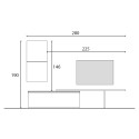 Moderne zwevende grijze tv-wandmeubelset Infinity 52 Verkoop