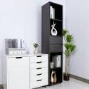 Meuble colonne bureau salon 2 tiroirs 4 étagères 36x30x171cm Reiff Vente