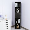 Meuble colonne bureau salon 2 tiroirs 4 étagères 36x30x171cm Reiff Remises