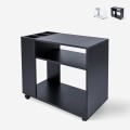 Commode de bureau à roulettes avec étagère et range-documents Wick Promotion