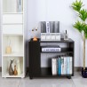 Commode de bureau à roulettes avec étagère et range-documents Wick Offre