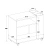 Commode de bureau à roulettes avec étagère et range-documents Wick Prix