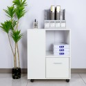 Commode de bureau basse étagère porte-documents avec roues Dundee Remises
