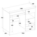 Bureau noir peu encombrant pour chambre à coucher Elphin Dark Réductions