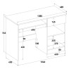 Ruimtebesparend zwart bureau met opklapbaar blad 108x48x76,5 cm Elphin Dark Kortingen