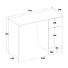 Bureau moderne peu encombrant avec porte tiroir 110x45x77cm Lythes Modèle