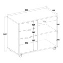 Meuble de bureau pour documents avec roulettes et serrure Twatt Achat