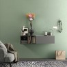 Moderne zwevende halmeubel grijs-wit glanzend Infinity 56 Aanbod
