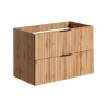 Meuble de salle de bain en bois suspendu tiroirs Adel Wood Remises