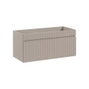 Meuble de salle de bain suspendu 100x46 lavabo à poser beige Coast 100 Offre