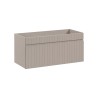 Meuble de salle de bain suspendu 100x46 lavabo à poser beige Coast 100 Offre