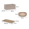Meuble de salle de bain suspendu 100x46 lavabo à poser beige Coast 100 Catalogue