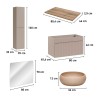 Meuble de salle de bain suspendu lavabo miroir colonne Coast 80 SA Choix