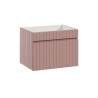 Meuble de salle de bain suspendu rose et blanc lavabo Lili 80N Offre