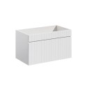 Meuble de salle de bain suspendu cuve blanche tiroir et lavabo Wiki 80 Offre