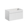 Meuble de salle de bain suspendu cuve blanche tiroir et lavabo Wiki 80 Offre