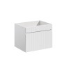 Meuble de salle de bains suspendu avec lavabo miroir Wiki 80 SA Offre