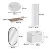 Meuble de salle de bains suspendu avec lavabo miroir Wiki 80 SA Choix
