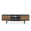 Meuble TV design moderne noir portes en bois 160x35x52cm Colosseo Offre