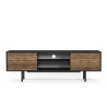 Meuble TV design moderne noir portes en bois 160x35x52cm Colosseo Offre