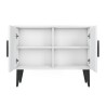 Buffet Salon Blanc Moderne 2 portes Meuble d'entrée Corduiso Prix