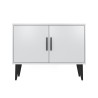 Buffet Salon Blanc Moderne 2 portes Meuble d'entrée Corduiso Choix