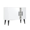 Buffet Salon Blanc Moderne 2 portes Meuble d'entrée Corduiso Caractéristiques