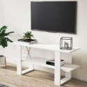 Meuble TV blanc moderne console d'entrée 120x35x55cm Cornelia Réductions