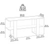 Meuble TV blanc moderne console d'entrée 120x35x55cm Cornelia Choix
