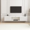 Hangend tv-meubel in moderne minimalistische stijl in zwart en wit hout Elano 