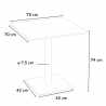Vierkante Tafel 70x70 cm houteffect blad met 2 gekleurde stoelen Ice Melon 