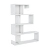 Bibliothèque murale design moderne blanc brillant 5 étagères Longway Vente