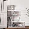 Bibliothèque murale design moderne blanc brillant 5 étagères Longway Choix