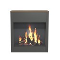 Cadre en bois décoratif pour cheminée électrique au sol Buren Catalogue