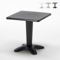 Table de Jardin bar Grand Soleil Zavor café bar extérieur carré polypropylène 70x70 Promotion