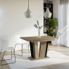 Table en bois extensible cuisine 120-160x80cm chêne noir Doha 2 Offre
