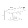 Table en bois extensible cuisine 120-160x80cm chêne noir Doha 2 Réductions